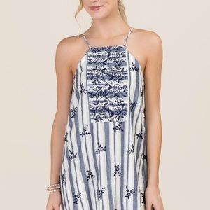 Miami dress blue white sleeveless szM GUC